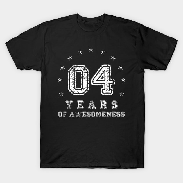Vintage 4 years of awesomeness T-Shirt by opippi